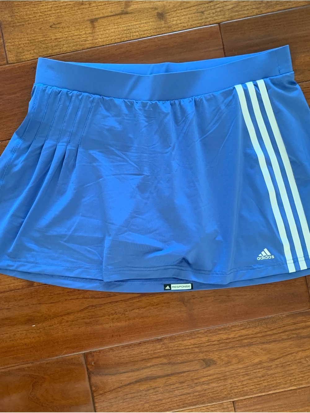 Adidas Skort Sz L Response Climalite Periwinkle Blue White Court Tennis Athletic